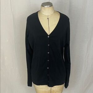 aeve Black V-Neck Cardigan Size 4 NWT